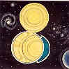 At first glance you might not know what it is - perhaps its a strange planet or a spaceship.  In reality its an empty baked beans can floating in space.  It is an image that appeared in my mind one day and I felt that I wanted to paint it.