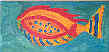 I wanted to paint a brightly coloured work.
The fish was from my imagination, and expresses a feeling of freedom.