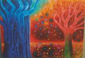 This painting came about through work carried out at Aldrington Day Center in 2002-2003 and formed what we now call the 'Art Club'. We recently had a joint exhibition throughout May and we had a very positive response.