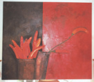 I painted 'Chillies' following a severe bout of depression during which I was unable to paint at all. For me it represents my joy and gratitude that I felt alive again - a real celebration of life.