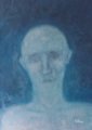 My painting is a dispossessed portrait of anyone who has felt excluded from others + life by mental illness. I have never experienced mental illness but I know of others who do. They layered paint represents the many skins or masks used to conceal id
