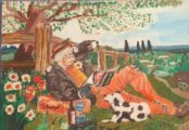 In consequence I think we can all be tramps. The feel of God, the smell of the fresh air we constantly gain. See this with God, God is my inspiration and my well-being. I thought of time standing still and the exuberance of life on the open road.